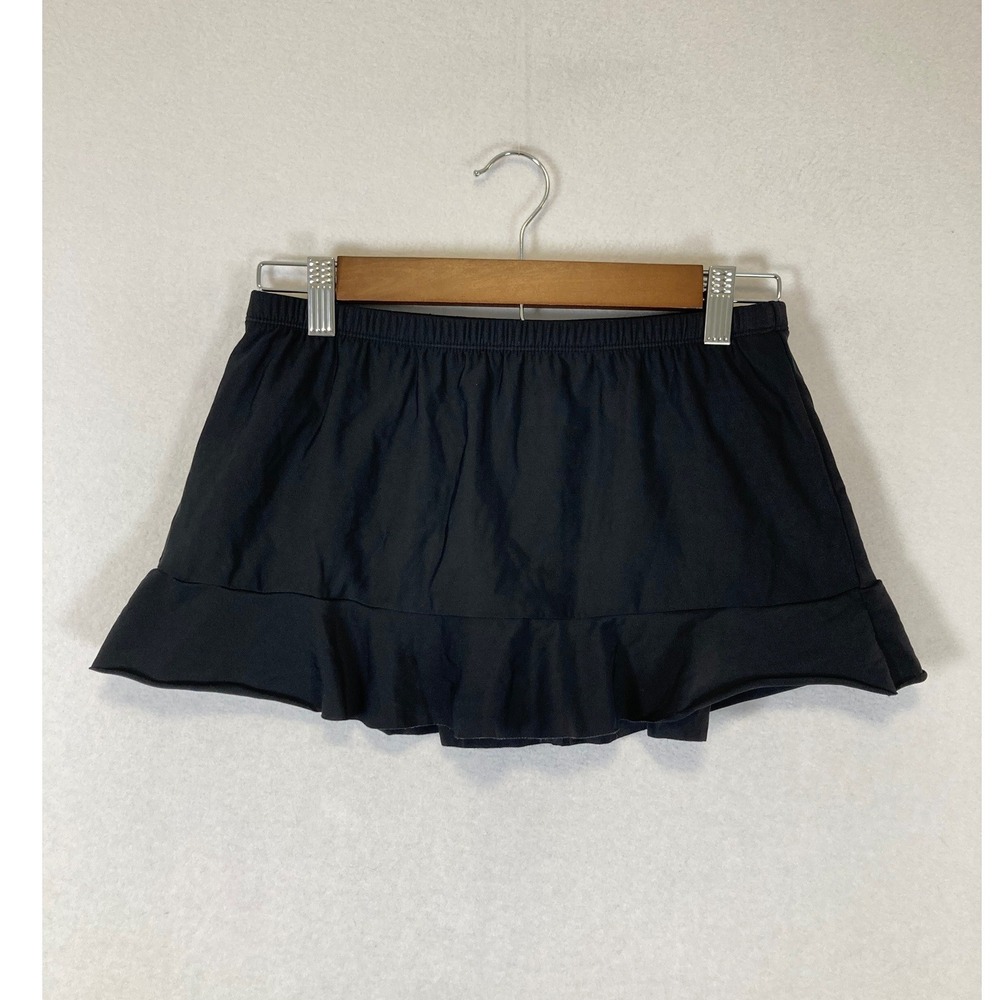 Coquette Skirtini Aqua Green Women Small Black Ruffle Hem Swim Skirt‎ 670031R